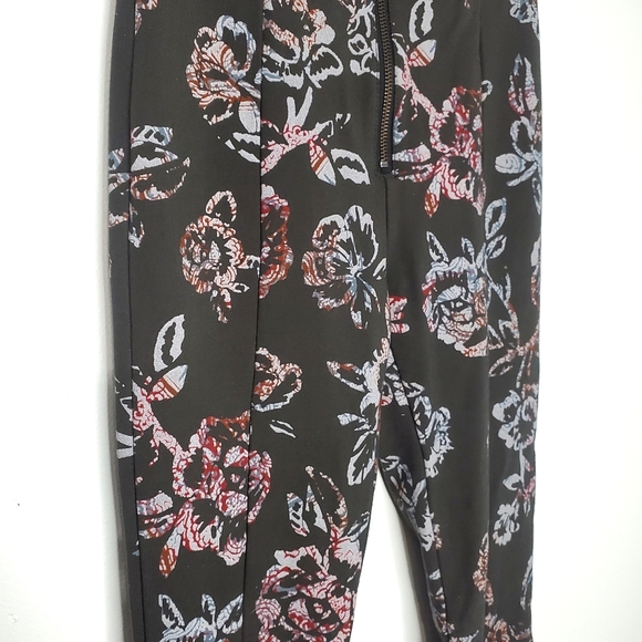 17) FREE PEOPLE Floral High Waisted Wide Bell Bottom Flare Sz. 2 - Picture 3 of 7